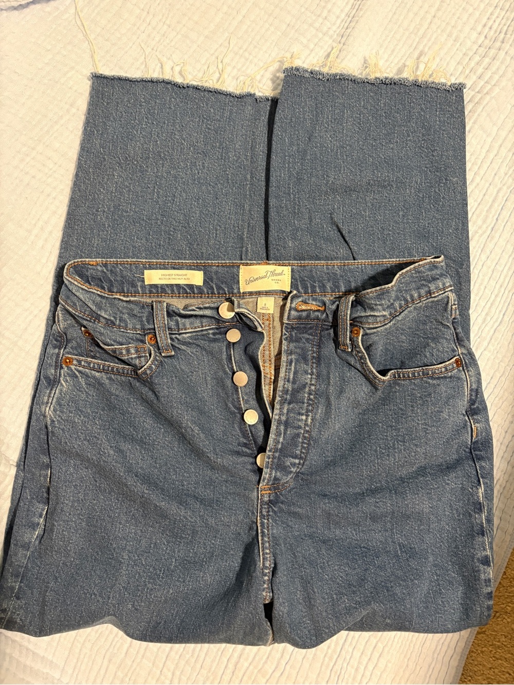 Universal Thread highest straight Button-Fly Jeans